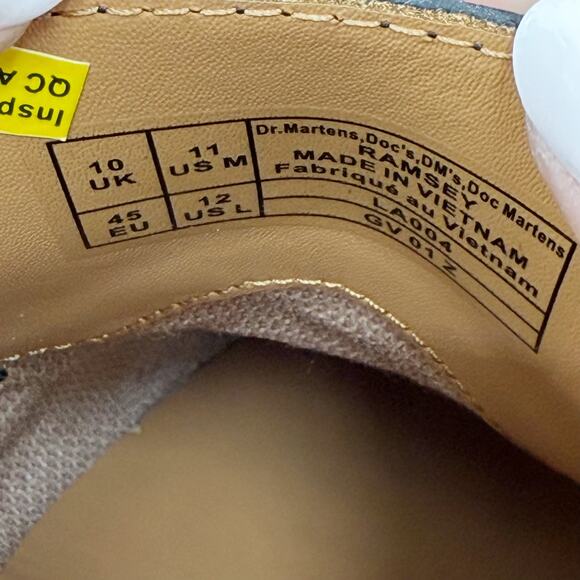 Dr. Martens Womens Ramsey Lace Up Oxfords EU 45 US 12 Black Leather EUC - Picture 12 of 14